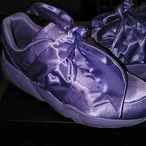Fenty Lavender Puma Bow Sneakers